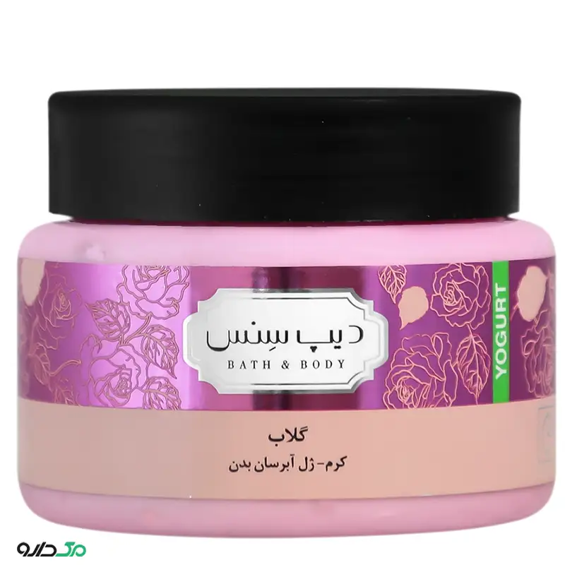 کرم ژل آبرسان بدن گلاب انواع پوست دیپ سنس